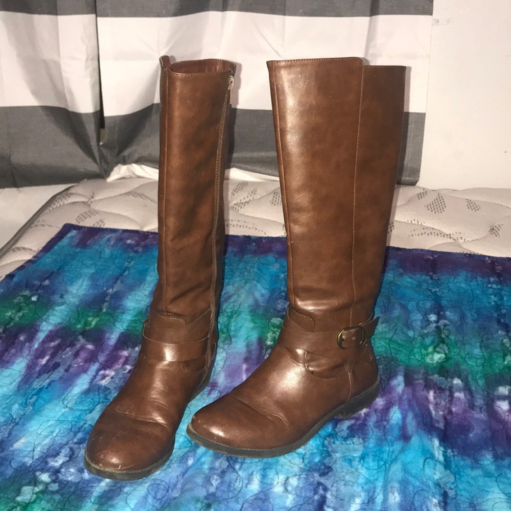 Tall brown boots